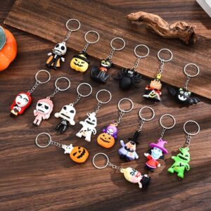 Trendy Halloween Silicone Keychain – Cute Ghost/Pumpkin/Witch Charm for Kids Party Favors, Bags & Keys