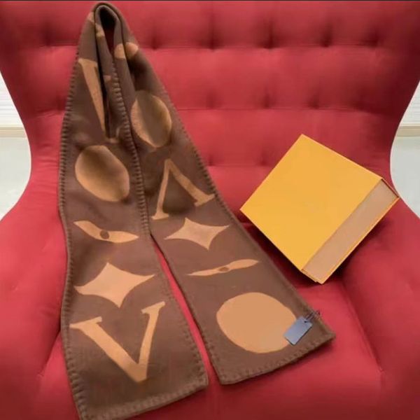 Simple Scarf Scarves Unisex Elegant Warm Letters Design for Man Women Shawl Long Neck