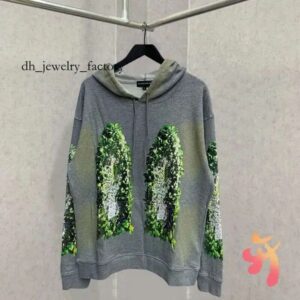 Green Abstract Print Winter WHO DECIDES WAR Hoodies Vinatge Street Drawstring Hooded Sweatshirts Men Women 240821 d09