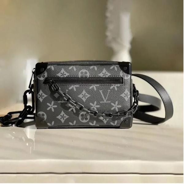 Black Flower symmetrical Trunk Box Bag genuine leather Mini Bucket Shoulder Bags Pouch Women fashion New Cross Body handbag louiseitys Purse viutonitys