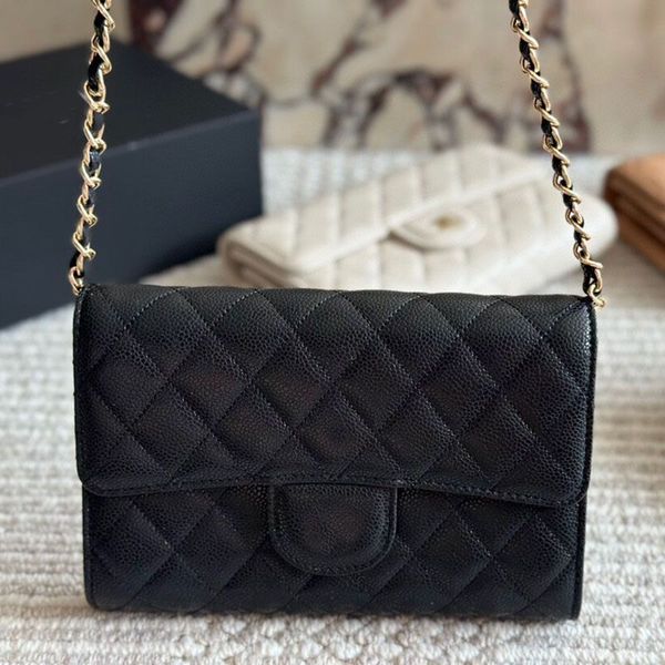 Designer bag Classic Crossbody Bags Leather Classic Shoulder Bag card holder Chain bag Luxurys Purse Card Women Ccredit card slot Messenger Bag Fortune Bag20cm