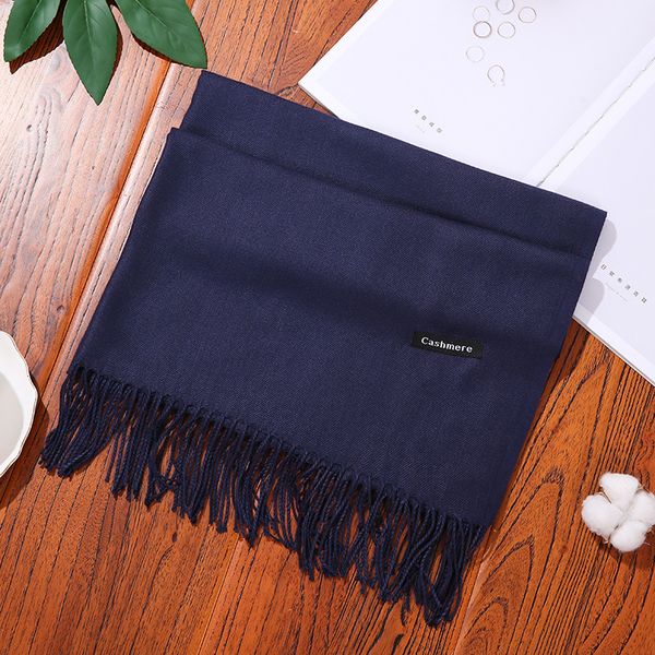 10788 warm and versatile knitted solid color scarf for autumn and winter