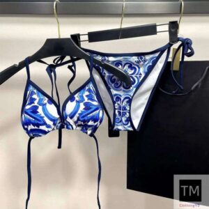 Top-level Designer Bikini Beach Swimsuits Beachwear Bathing Flower Embroidery Print Swimwear Fashion Sexy Ladies Two Piece Set Womens Fast delivery