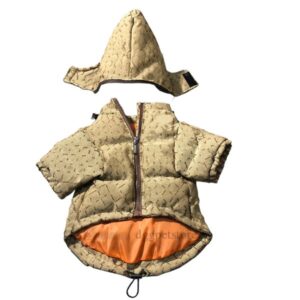 Designer Clothes Winter Dog Apparel Windproof Dogs Hoodie with Classic Letters Cotton Lined Warm Pets Jacket Cold Weather Pet Coat for Small Doggy S A491