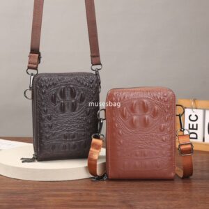 High quality classic large capacity casual shoulder crossbody bag by European and American men's designers, fashionable multi-layer embroidery and embossing