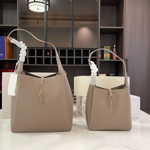 Designer women Shoulder bag Hobo bucket leather shopping bag with box gift crossbody Womens white fashion handbag tote bags