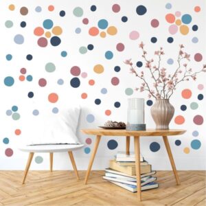 Bohemian Style Colored Dot Wall Stickers Irregular Self-adhesive Home Decor Kindergarten Decoration Childrens Room Wallpapers Wholesale