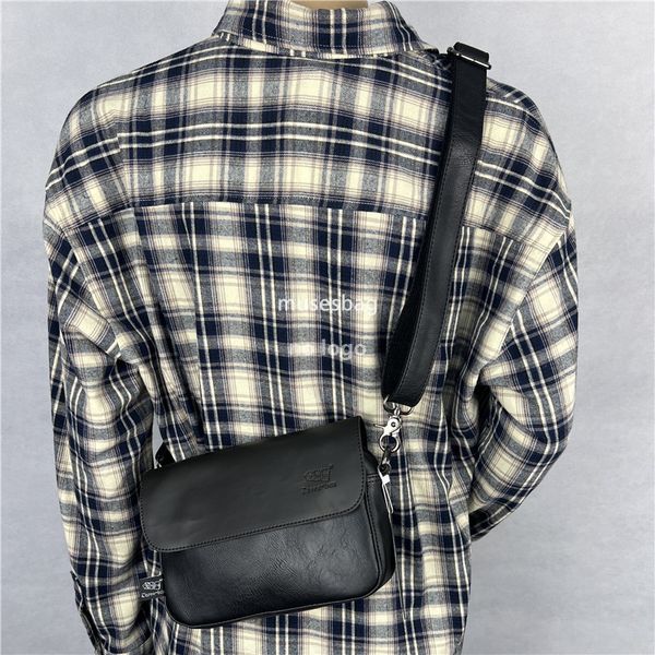 Fashion trend Crossbody bag Fashion brand men's shoulder bag casual ribbon diagonal men's and women's flip bag