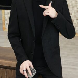 H375 Youth business casual single suit simple men's business