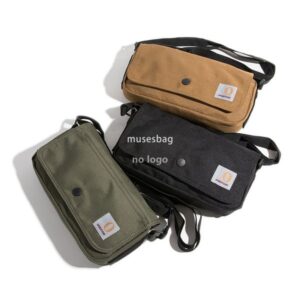 Japanese fashion canvas small mobile phone bag casual men's tooling wind crossbody bag personality shoulder bag trend small body bag