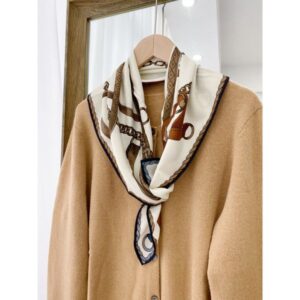 Natural material double-sided silk scarf –824091