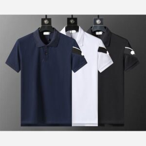25ss new polo men business style tshirt designer t shirt man polo shirt striped decorative stickers summer polos