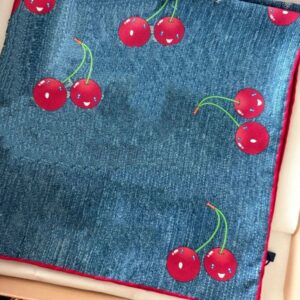 Designer Scarf cherry silk Silks In the Spring Summer accessories Headband Multicolor print silk 90*90cm with box 01