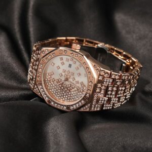 Luxury Jewelry VVS Moissanite High Quality Hip Hop New Octagon Bling Bling Star Watch Fashion Casual Waterproof Adult Mechanical Wristwatch Pass the diamond tester