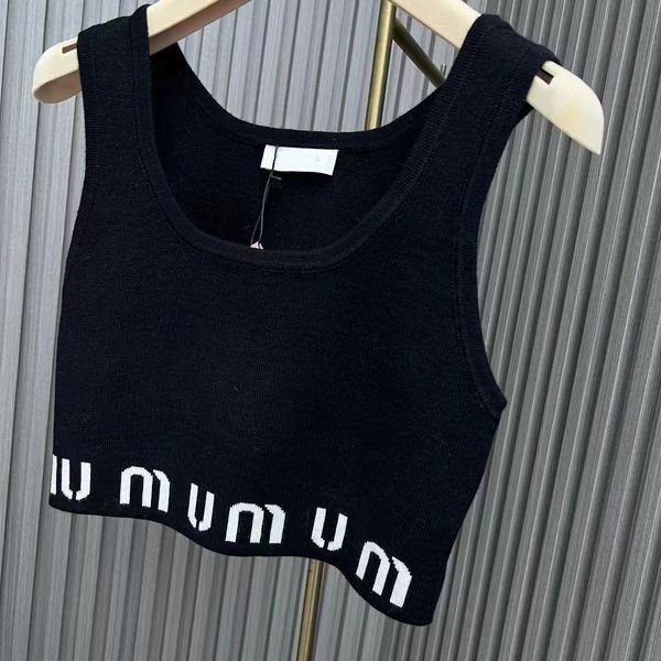 Womens Tshirts Sleeveless Tank Wool Knits Tees Shirts Underwears Slim Designer Woman Camisoles Summer Vest Short Shirt Party Vests Asian S-L