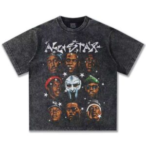 Spring Summer Crossover Brand 100% Pure Cotton Loose Short Sleeve Small Neck American Heavy Direct Injection 300g T-Shirt