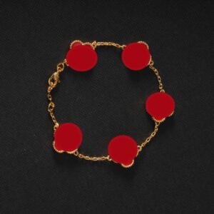 Lucky Clover Bracelets for Women Jewelry 18K Gold Plated Clover Flower Bracelet Designer Women Light Luxury Charm Bracelet Gift F02