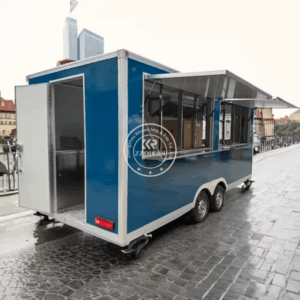 Outdoor Mobile Kitchen Catering Food Truck Fully Equipped Street Restaurant Ice Cream Cart Concession Catering Fast Food Trailer For Sale