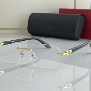 frameless square glass fashion sunglasses frames for men and women womens hot retro eyewear Customizable prescription Joker comfortable design with original case