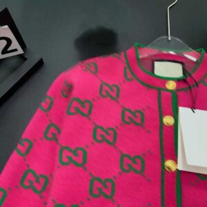 Fashionable Women Cardigan Sweaters Soft Cashmere Knit Tops Button Cardigans Design Green Striped Letter Decoration Fall Designer 4d