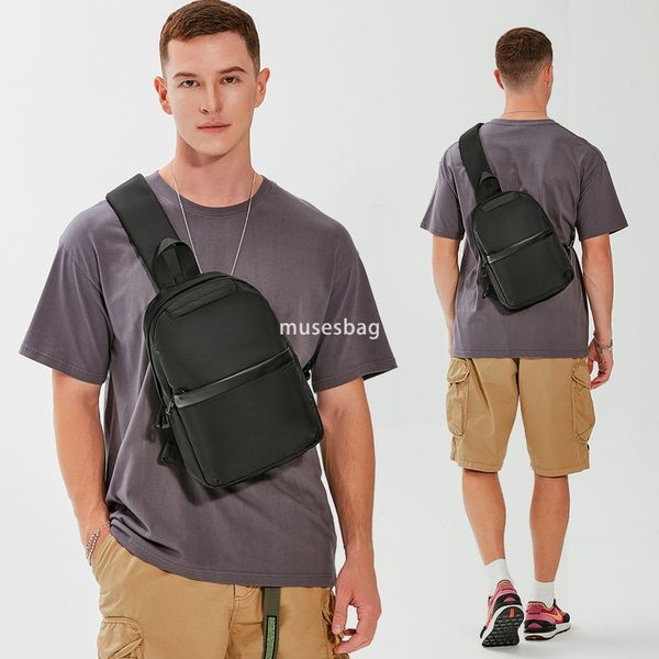 Men's crossbody bag Casual large capacity waterproof shoulder bag Student fashion trend chest bag men's bag