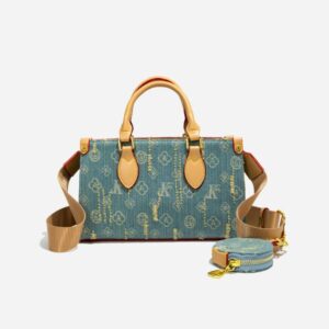 Free Shipping Women's Handbag Designer Bags INS Denim Canvas Print Crossbody Color Block Retro Fashion Shoulder Bag Wholesale