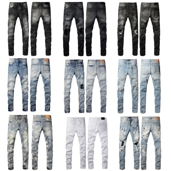 men tag unisex designer ripped skinny pants for mens dhgate Washed Old clothes Designer Pants pantalones Mens Jeans jeans pant