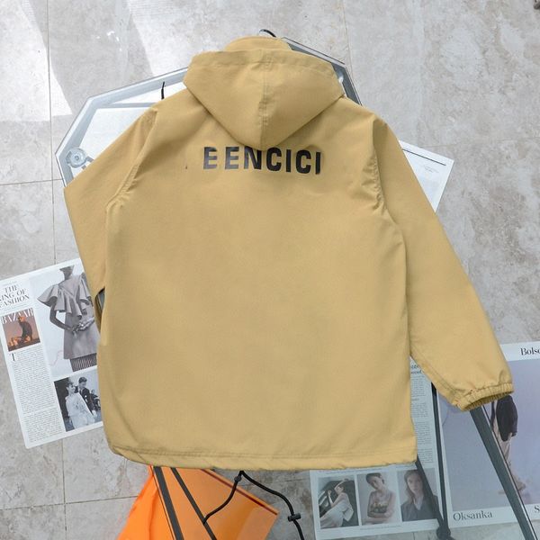 Mens Jacket Letter printed paris fashion workwear loose jacket windproof and waterproof jacket