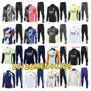 2025 2026 BELLINGHAM Real training suit 25/26 Reals Madrids Long Sleeves men kids MBEPPA VINI JR football sportswear chandal futbol survetement
