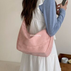 High end large capacity dumpling bag for women's new summer single shoulder crossbody bag pink tote bag for student commuting during class
