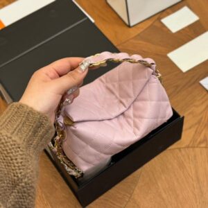 Hobo Makeup Bag Designer Womens Shoulder Bag 19cm Leather Diamond Gold Hardware Metal Buckle Braided Top Luxury Handbag Matelasse Chain Crossbody Bags Fashion Bags