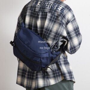 Japanese large capacity men's chest bag sports trend crossbody bag Oxford cloth waterproof outdoor Fanny pack personality riding bag