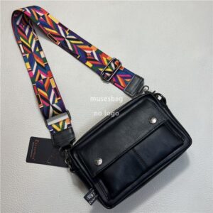 Fashion new ribbon men's bag casual shoulder bag men's and women's trend backpack Japan and South Korea sports crossbody bag