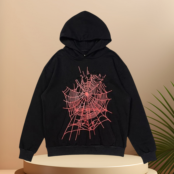 Unisex Designer Star Print Tracksuit - Cotton Pullover & Hooded Sweatpants Set in Pink