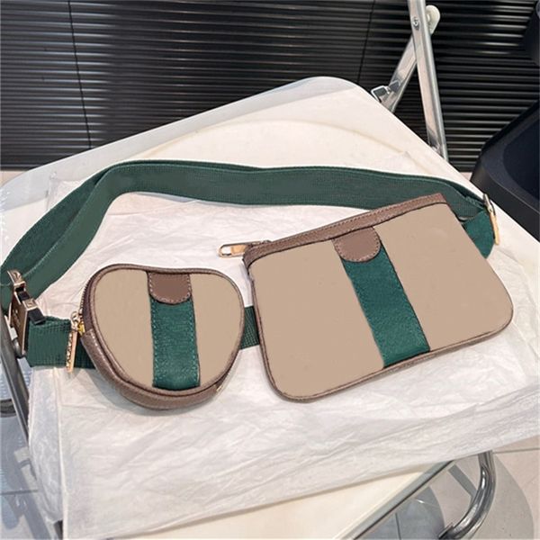 Mens Mini Waist Bags Designer Bumbag Chest Bag Cross Body Bum Bag 2-Piece Heart Print Letters Woman Men 10A