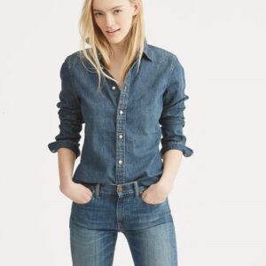 Loose Fit Womens Shirts Long Sleeve Designer Blouse with Small Horse Embroidery Solid Color Asian Size Casual Matching Tops for Couple Look