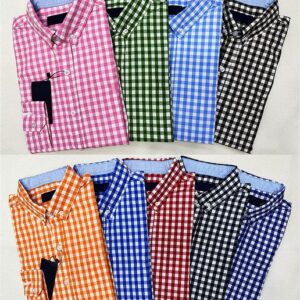 Men Plaid Long Sleeve Shirt Classic British Style Business Casual Shirt Fit High Quality Small Checkered Designer Shirt for Spring Autumn Fashion Gentlemen Shirt