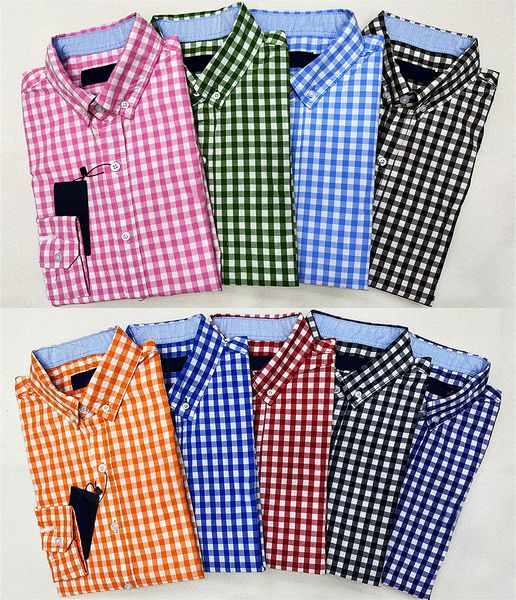 Men Plaid Long Sleeve Shirt Classic British Style Business Casual Shirt Fit High Quality Small Checkered Designer Shirt for Spring Autumn Fashion Gentlemen Shirt