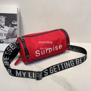 Trendy crossbody bag New waterproof nylon shoulder bag personality printed cylinder bag women's bag everything casual bag