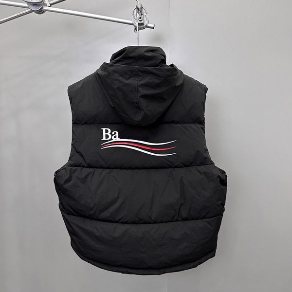 Winter Cotton Vest Designer Warm Short Coat for Men Women Street Letter Fashion Outerwear 2 Colors