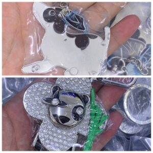 Leather Bag Charm Designer Sunflower Bag Charms Keychains Metal Ring Pendant Designer Keychain for Men Women Gifts