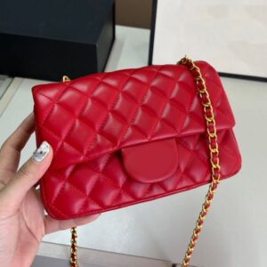 Designer Bag Handbag High Quality Luxurys Handbags Shoulder Purse For Women Synthetic Leather Sheepskin Classic Flap With Gold Chain Shoulder Purse Crossbody Bag