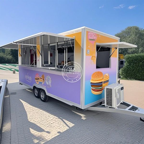 Bakery Fast Food Vending Cart Restaurant Coffee Trailer Cater Food Truck Trailer Street Concession Ice Cream Cart For Sale Usa