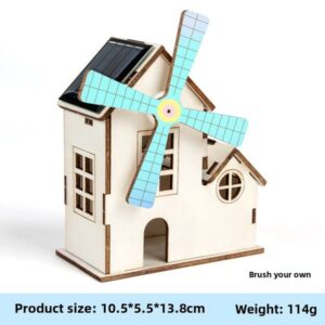 Solar powered house science experiment set, complete set of primary school and children's teaching aids, handmade technology production, invention, toys, gifts