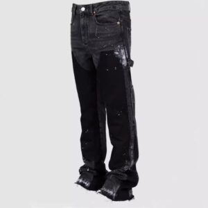 designer ksubi mens european and american fashion ins workwear popular elastic patch denim layered flared pants designer jeans men