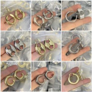 Luxury Dangle Letter Earrings for Women Stud Party Crystal 18K Gold Plated Wedding Lovers Gift Earrings Jewelry