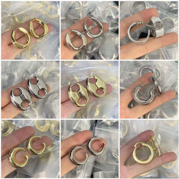 Luxury Dangle Letter Earrings for Women Stud Party Crystal 18K Gold Plated Wedding Lovers Gift Earrings Jewelry