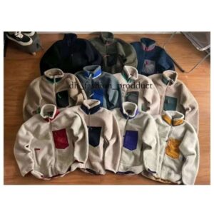 Designer Jacket Man Parisian Jackets Womens Jacket Hooded Fleece Retro zipper Thick Warm Down Models Lamb Cashmere Stand Collar Size XS-XL 7a3