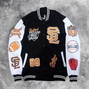 Men's Jackets designer jackets American Retro Letter Flocking 3D Printied Jacket And Coat Men Y2K High Street Hip Hop Baseball Uniform Coupl