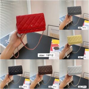 High-Quality Leather Designer Bag Ladies Shoulder Bag Fashionable Chain Bag Diamond Pattern Crossbody Square Bag